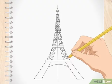 Detail Sketsa Menara Eiffel Simple Nomer 8