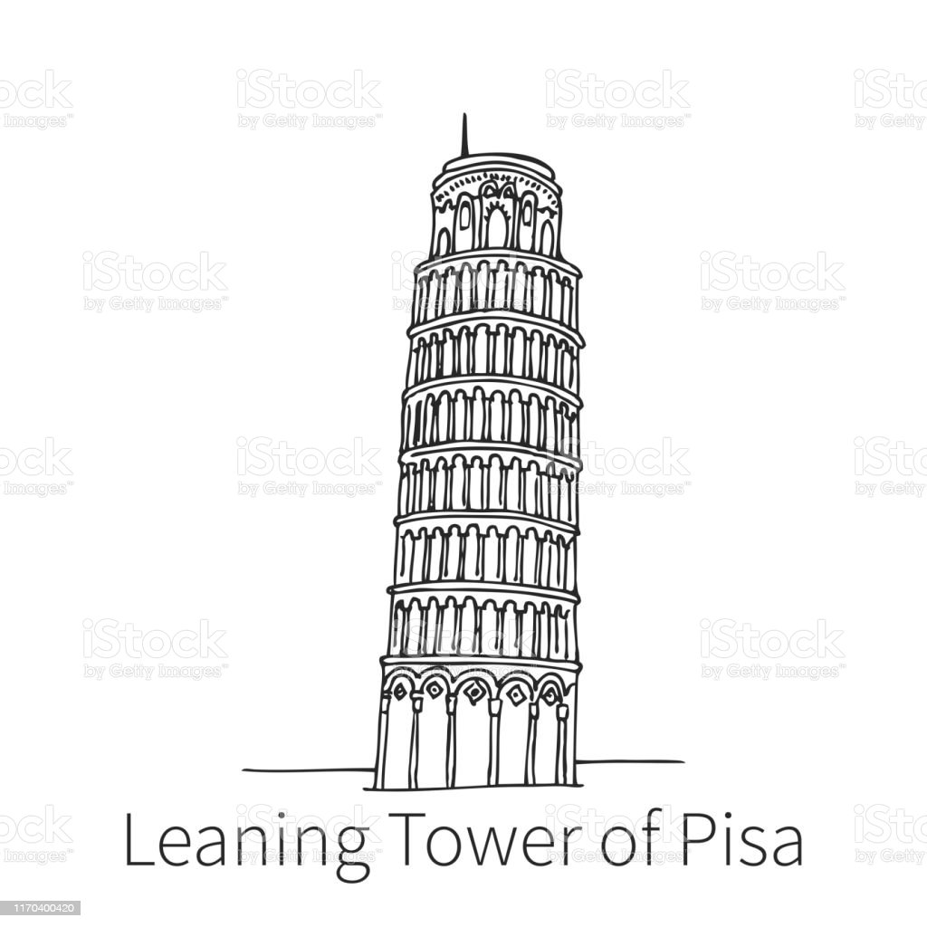 Detail Sketsa Menara Pisa Nomer 2