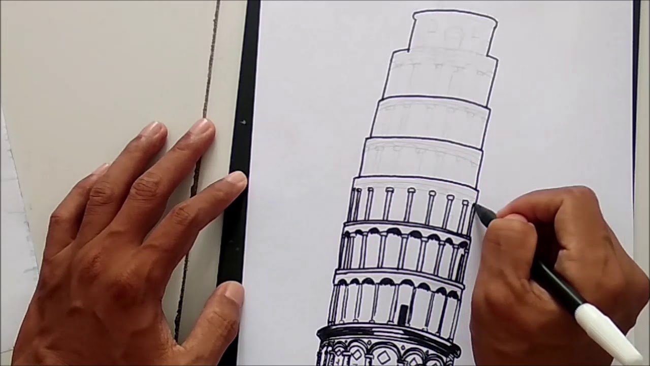 Detail Sketsa Menara Pisa Nomer 11