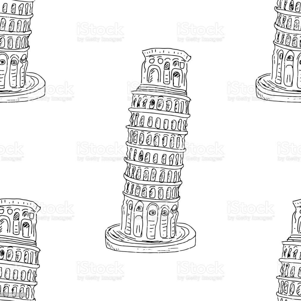 Detail Sketsa Menara Pisa Nomer 22