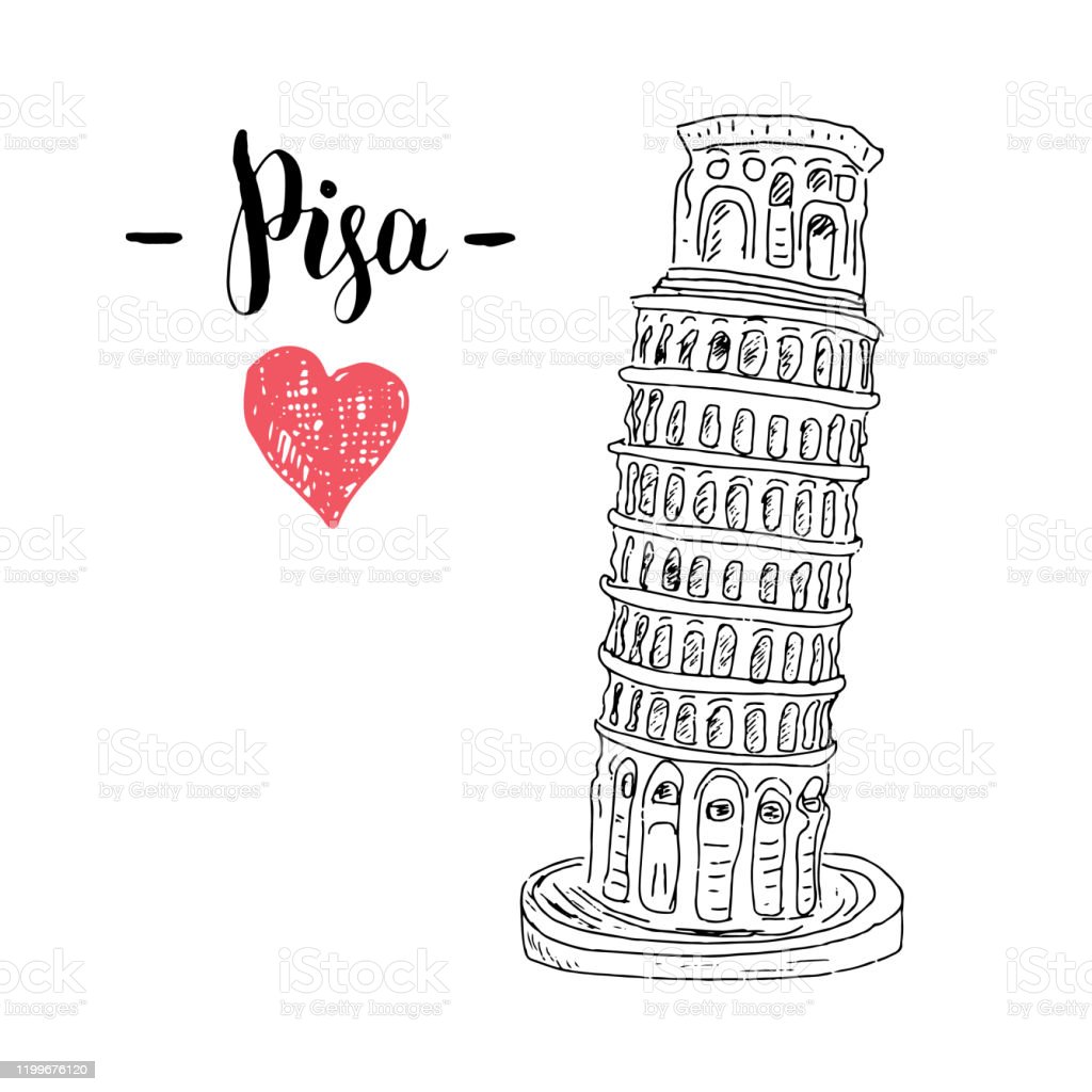 Detail Sketsa Menara Pisa Nomer 24