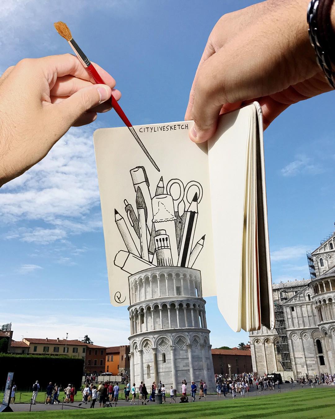 Detail Sketsa Menara Pisa Nomer 50