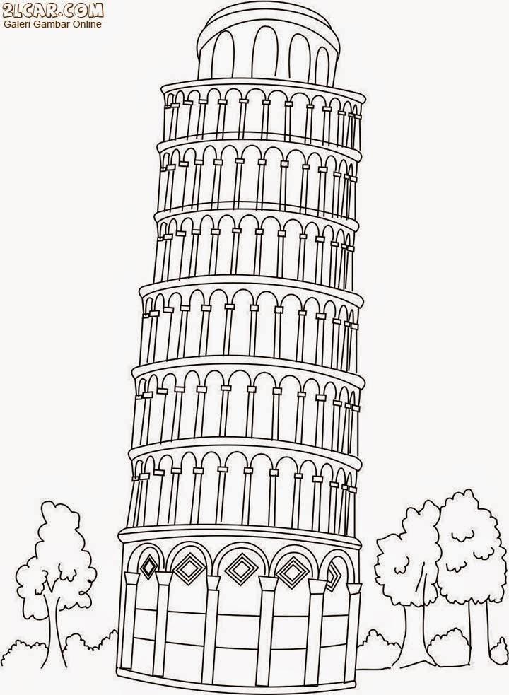 Detail Sketsa Menara Pisa Nomer 8