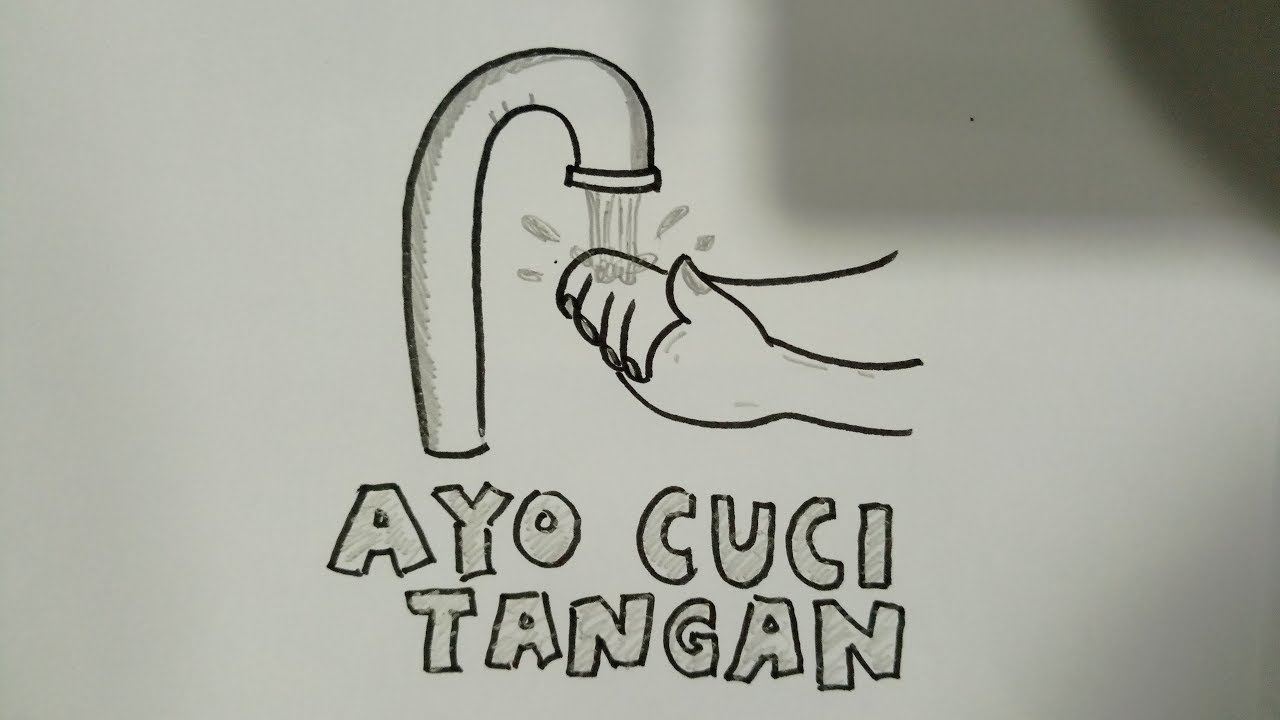 Detail Sketsa Mencuci Tangan Nomer 11