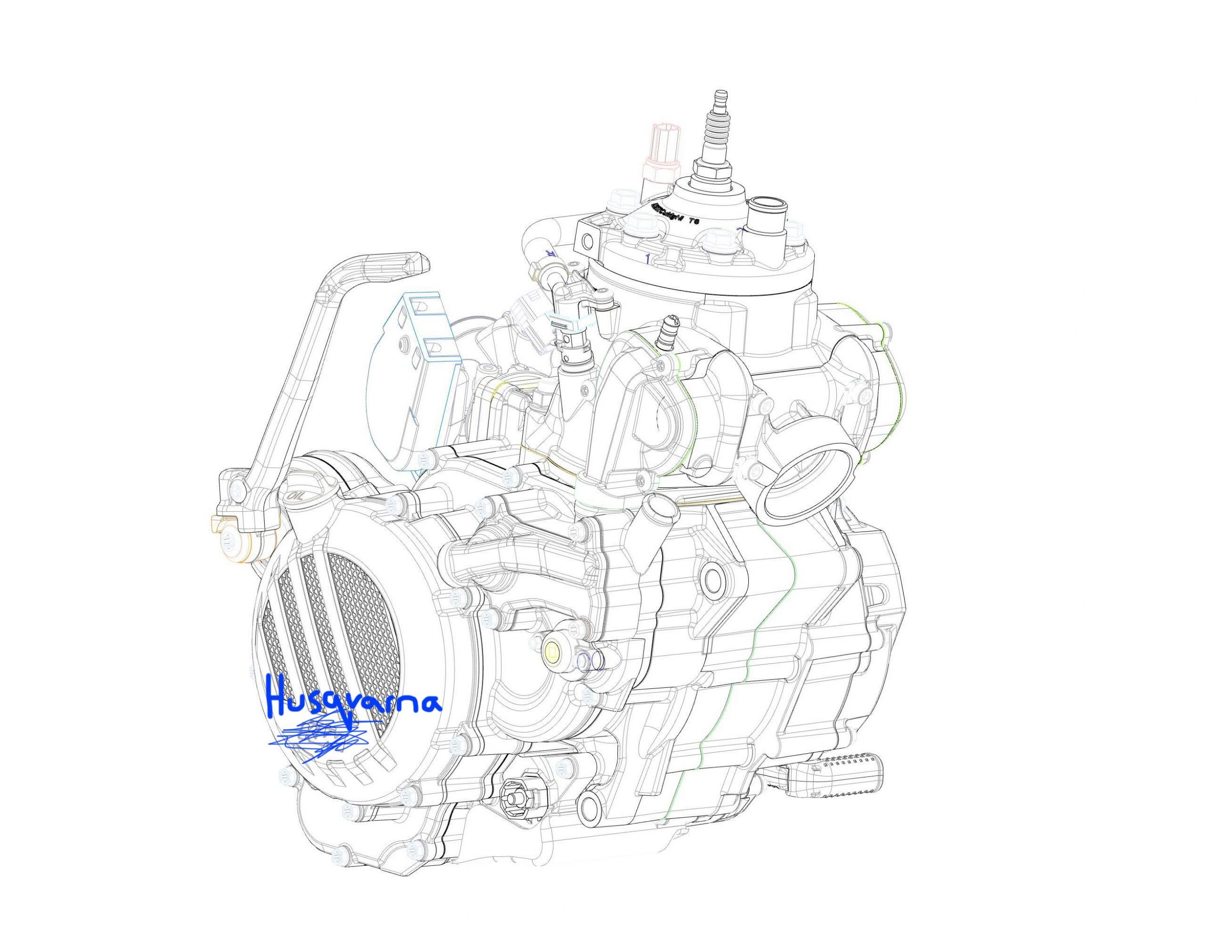 Detail Sketsa Mesin Motor Nomer 53