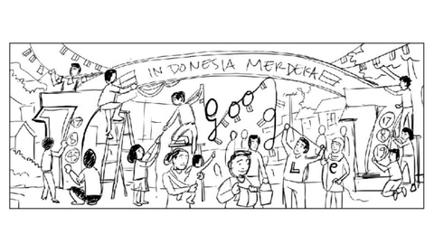 Detail Sketsa Mewarnai 17 Agustus Nomer 47