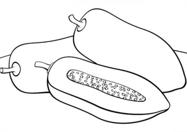 Detail Sketsa Mewarnai Buah Buahan Nomer 8