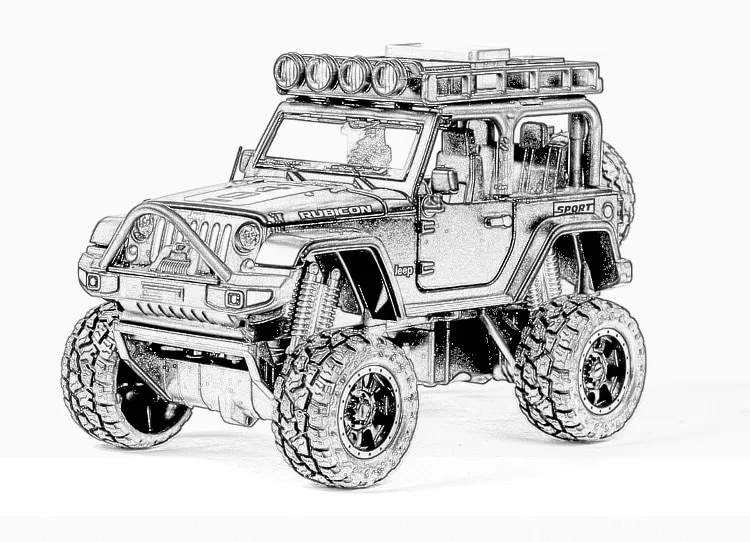 Detail Sketsa Mobil Jeep Nomer 14