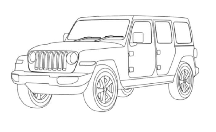 Detail Sketsa Mobil Jeep Nomer 5