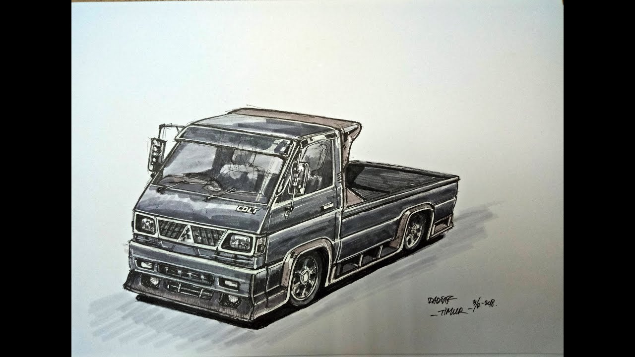 Detail Sketsa Mobil Pick Up Nomer 5