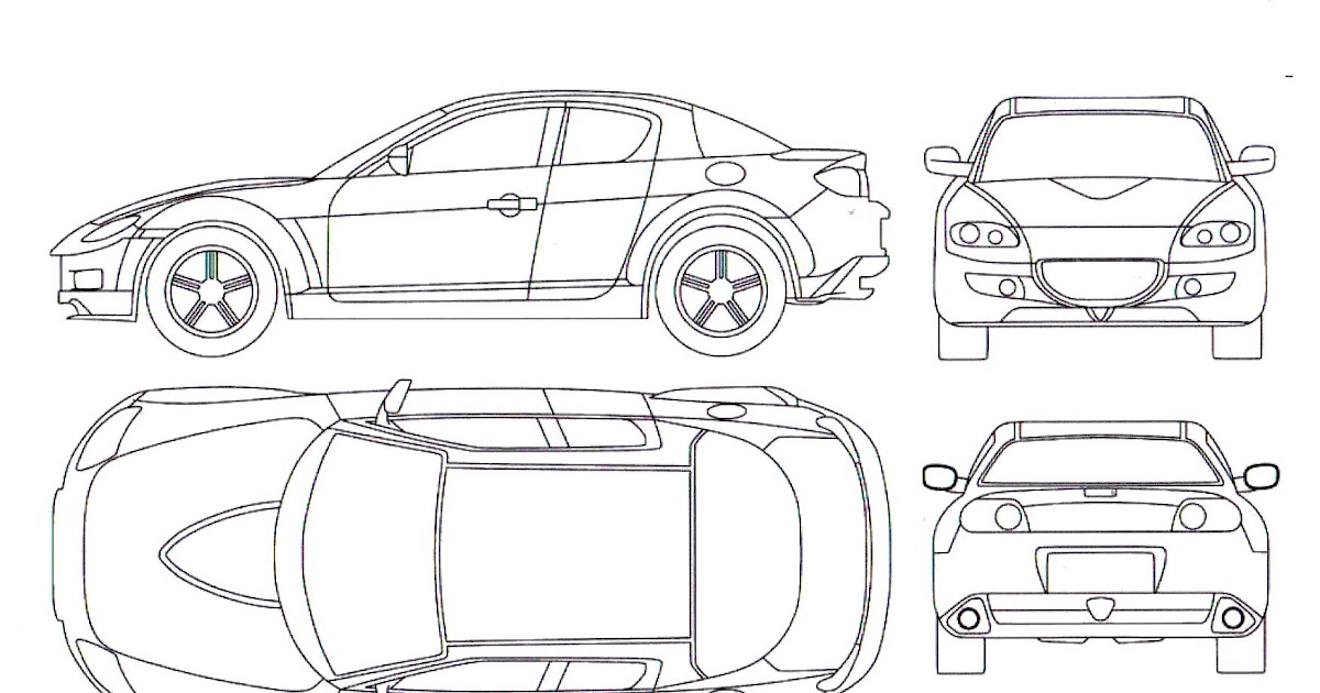 Detail Sketsa Mobil Tampak Atas Nomer 8