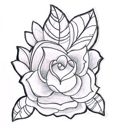 Detail Sketsa Motif Batik Bunga Mawar Nomer 6