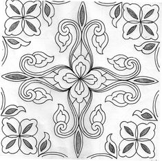 Detail Sketsa Motif Batik Tulis Bunga Nomer 10
