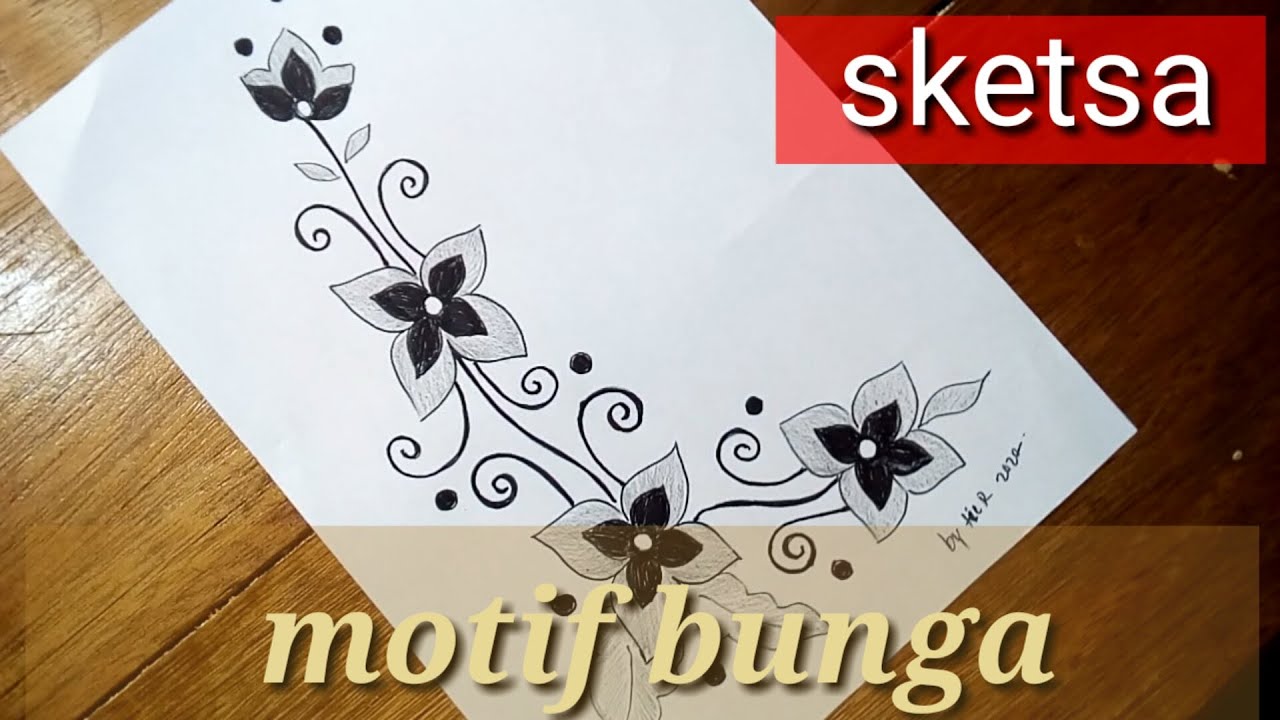 Sketsa Motif Bordir Bunga - KibrisPDR