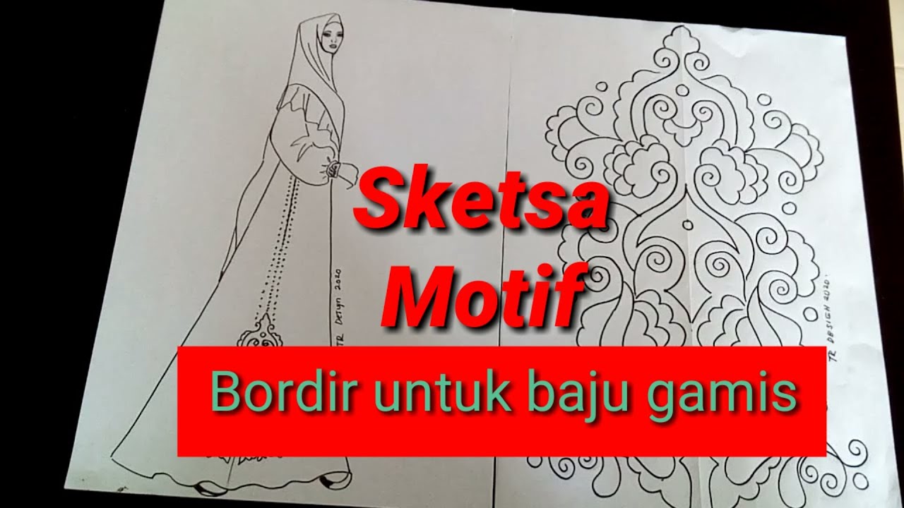 Detail Sketsa Motif Bordir Bunga Nomer 25