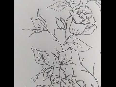 Detail Sketsa Motif Bordir Bunga Nomer 8