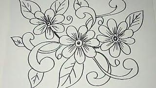 Detail Sketsa Motif Bunga Nomer 45