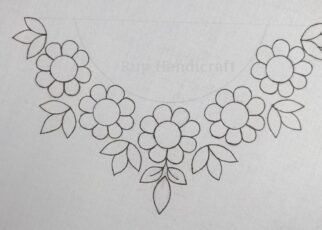 Detail Sketsa Motif Taplak Meja Bunga Simple Nomer 26