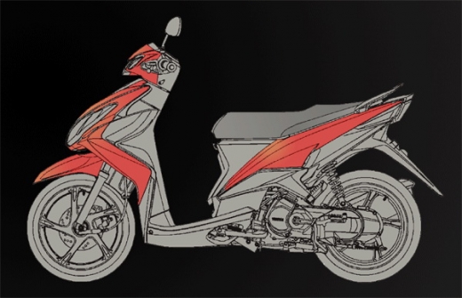 Detail Sketsa Motor Mio Nomer 11