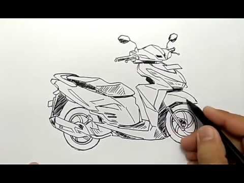 Detail Sketsa Motor Mio Nomer 35