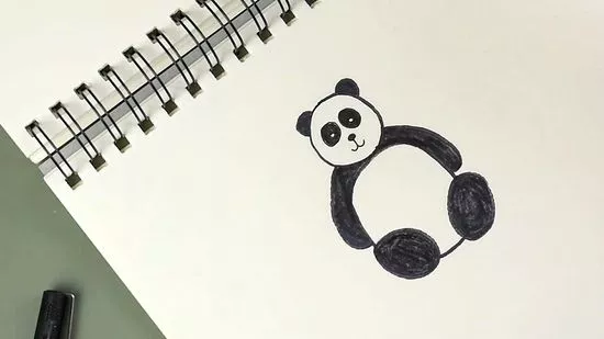 Detail Sketsa Panda Nomer 4