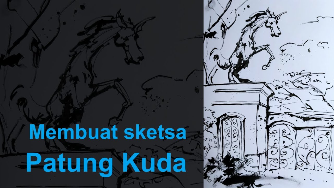 Detail Sketsa Patung Kuda Nomer 21