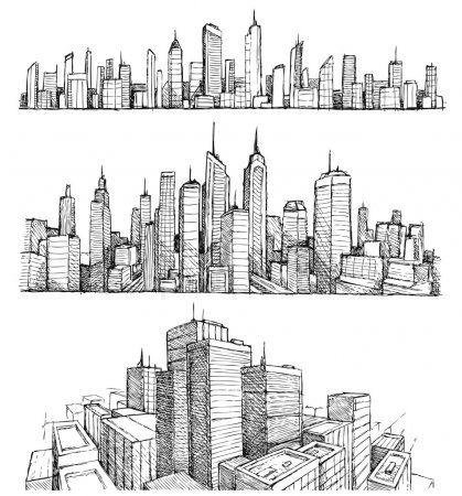 Detail Sketsa Pemandangan Kota Nomer 42