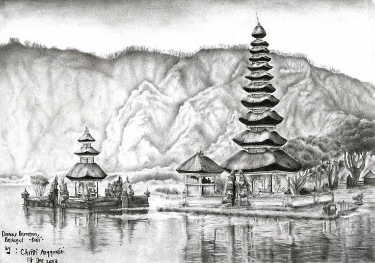 Detail Sketsa Pura Bali Nomer 4