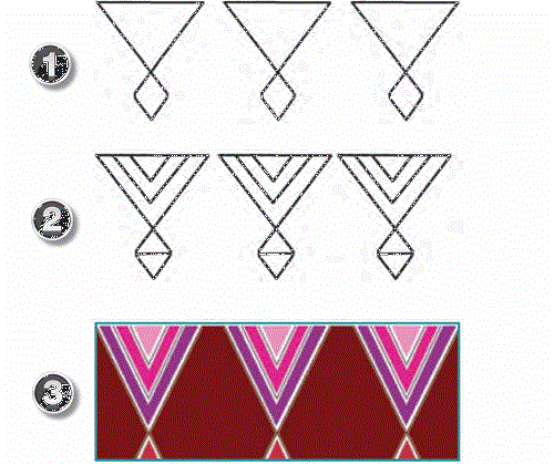 Detail Sketsa Ragam Hias Geometris Nomer 33