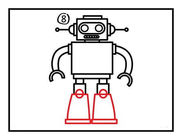 Detail Sketsa Robot Sederhana Nomer 12