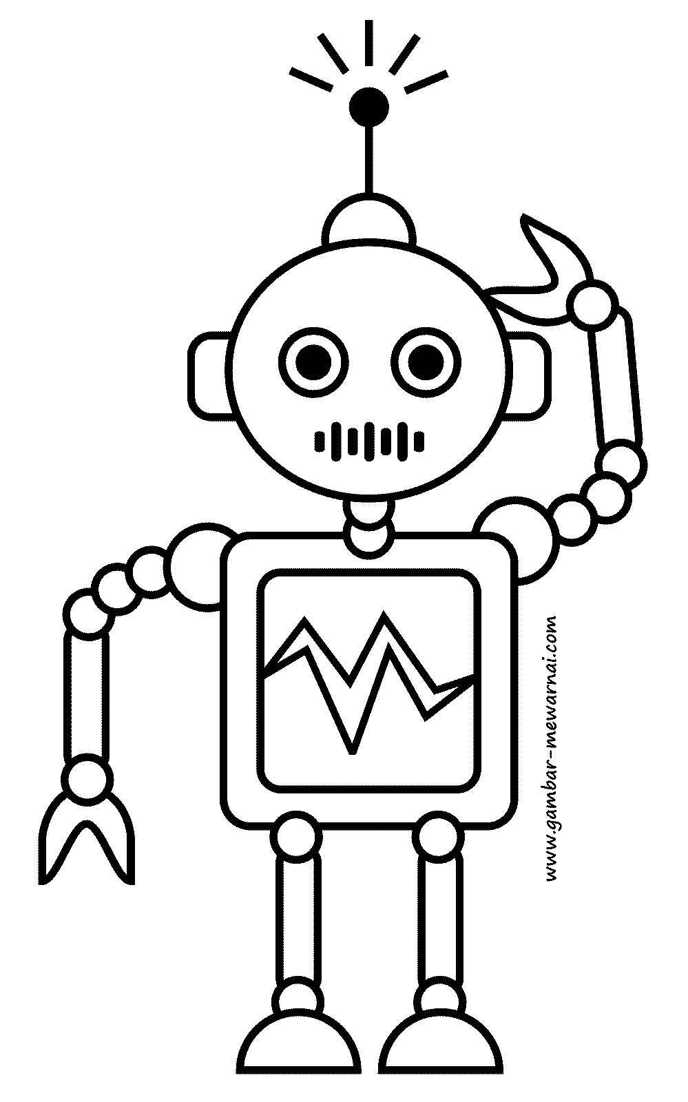 Detail Sketsa Robot Sederhana Nomer 19
