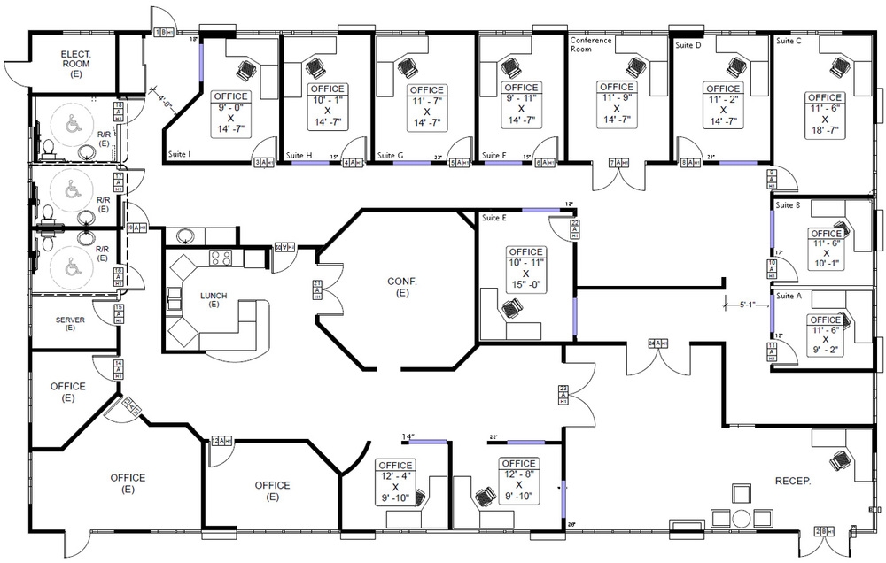 Detail Sketsa Ruang Kantor Nomer 28