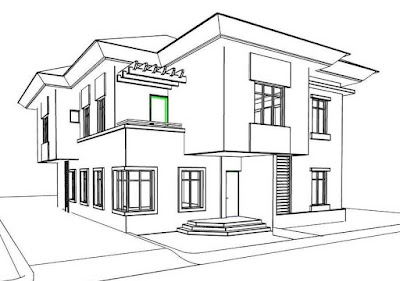 Detail Sketsa Rumah 3 Dimensi Nomer 23
