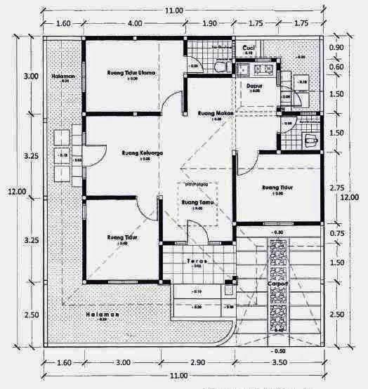 Detail Sketsa Rumah 4 Kamar Nomer 2