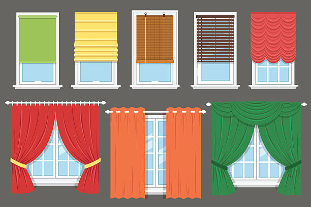 Detail Window Curtains Clipart Nomer 11