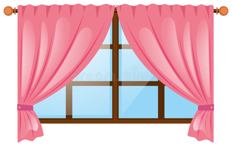 Detail Window Curtains Clipart Nomer 12