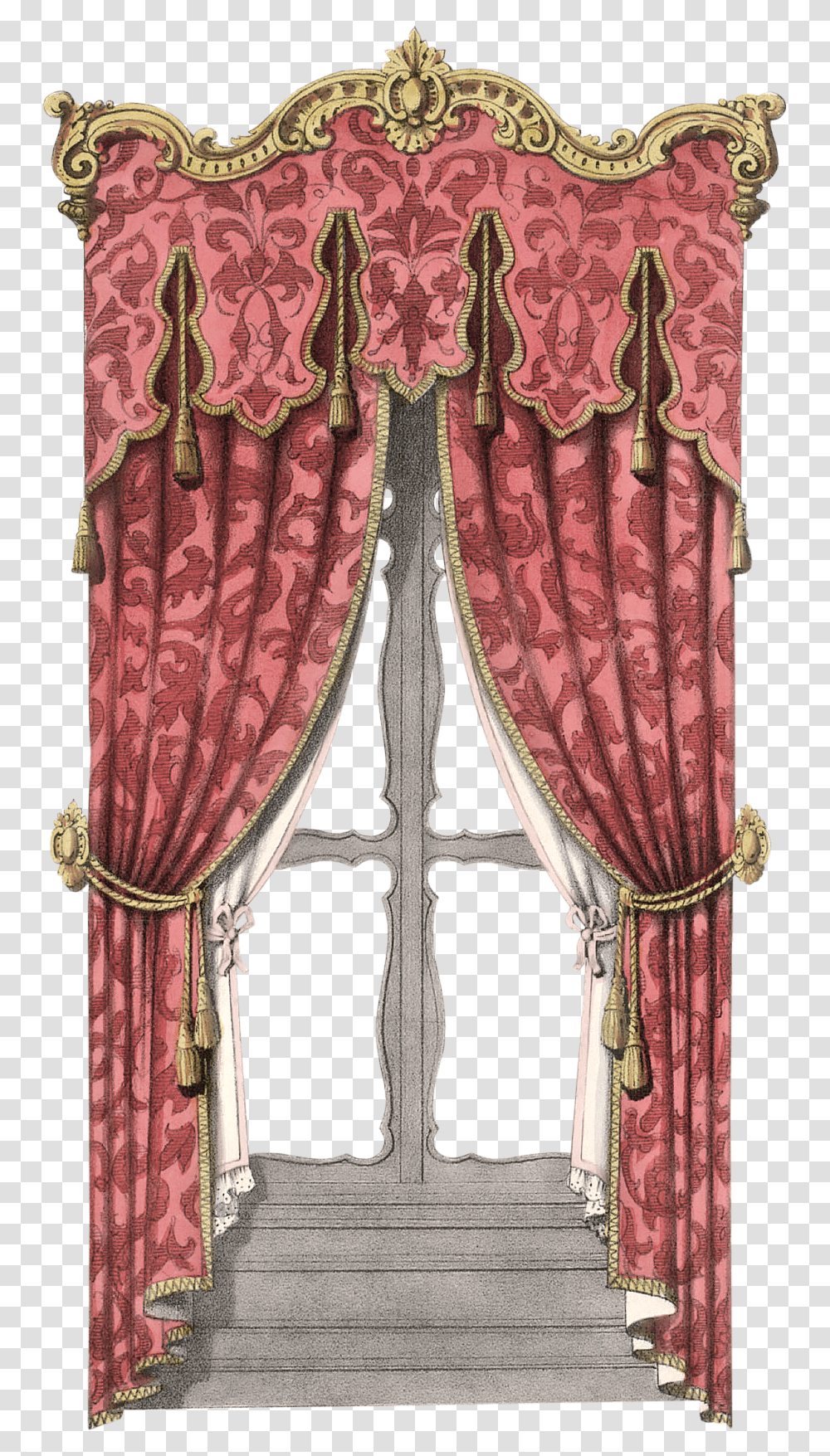 Detail Window Curtains Clipart Nomer 37