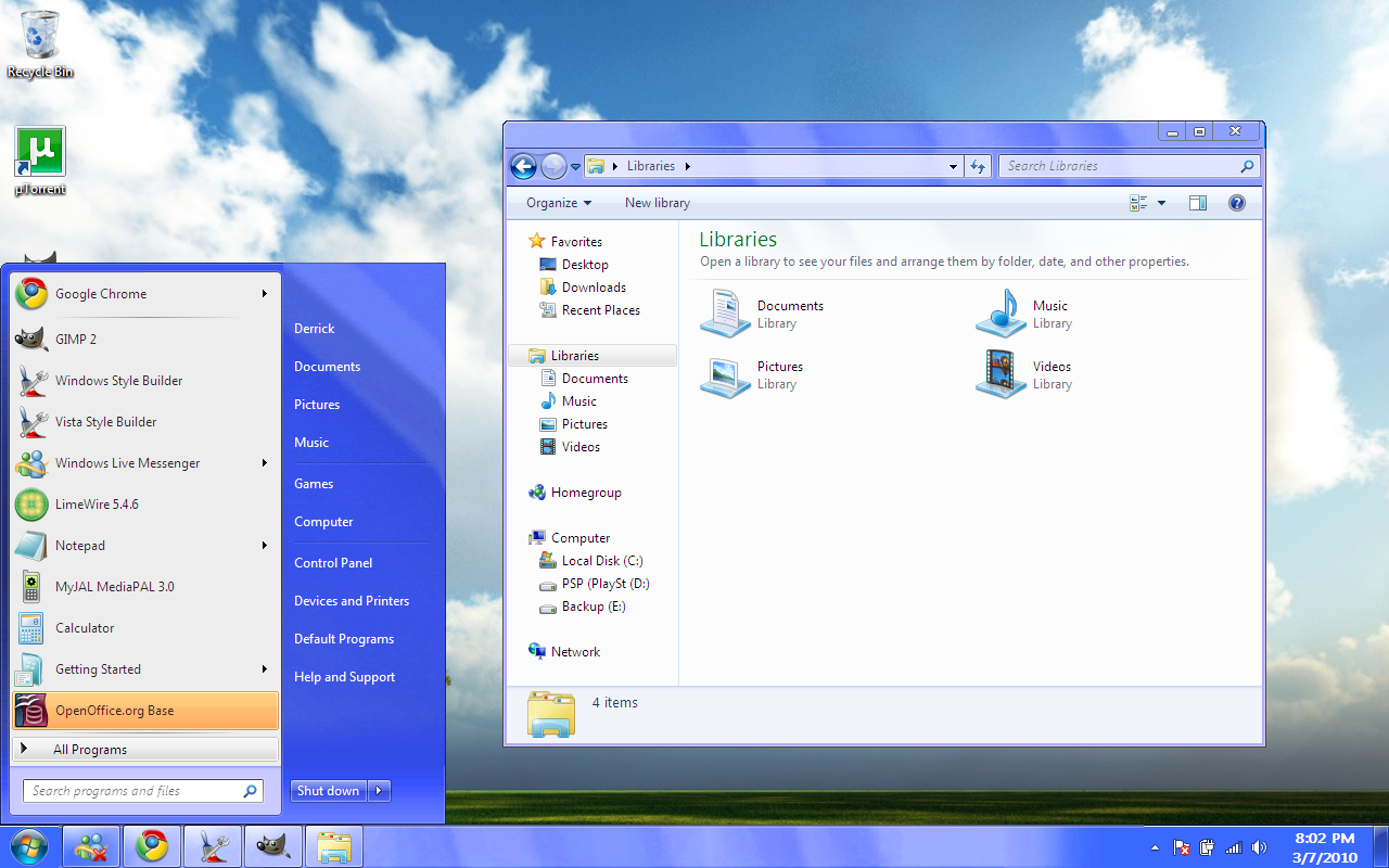 Detail Windows 7 Aero Blue Nomer 24