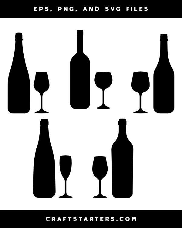 Detail Wine Bottle Silhouette Clip Art Nomer 11