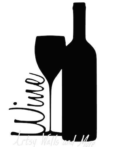 Detail Wine Bottle Silhouette Clip Art Nomer 15