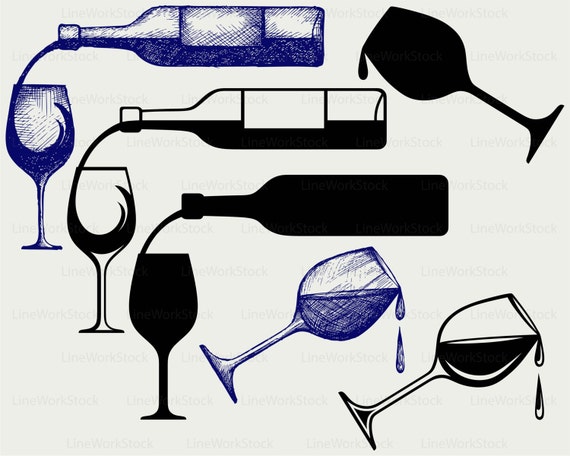 Detail Wine Bottle Silhouette Clip Art Nomer 20