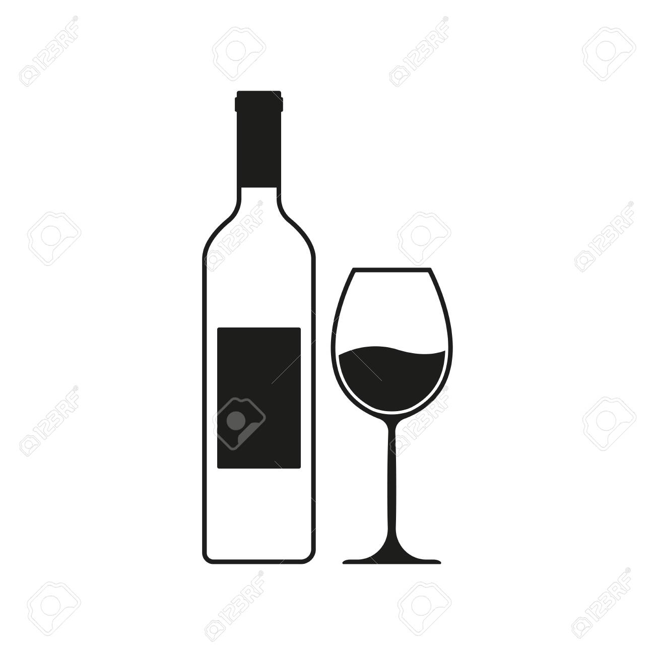 Detail Wine Bottle Silhouette Clip Art Nomer 30