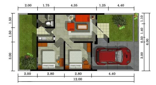 Detail Sketsa Rumah Minimalis Type 36 Nomer 26