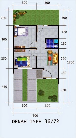 Detail Sketsa Rumah Minimalis Type 36 Nomer 28