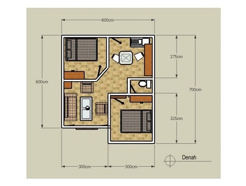 Detail Sketsa Rumah Minimalis Type 36 Nomer 40