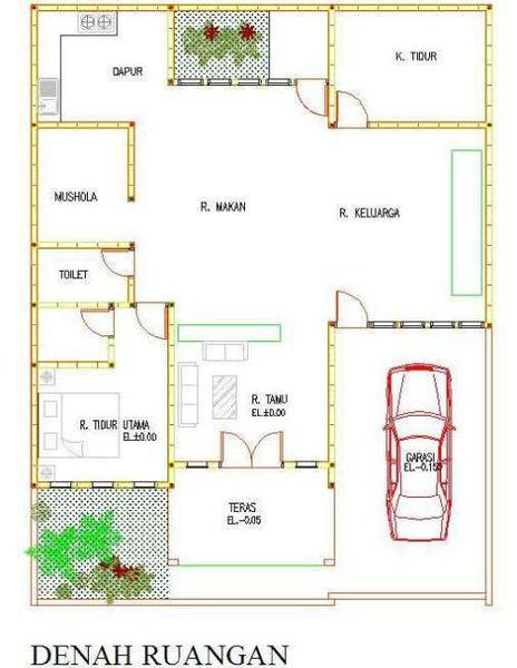 Detail Sketsa Rumah Type 36 Nomer 40