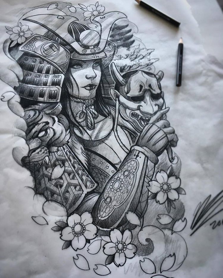 Detail Sketsa Samurai Jepang Nomer 11