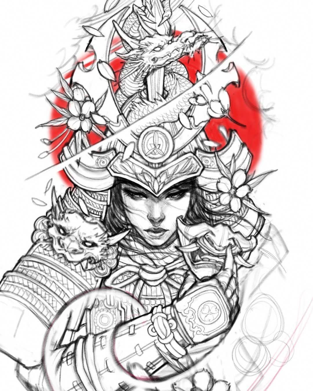 Detail Sketsa Samurai Jepang Nomer 28