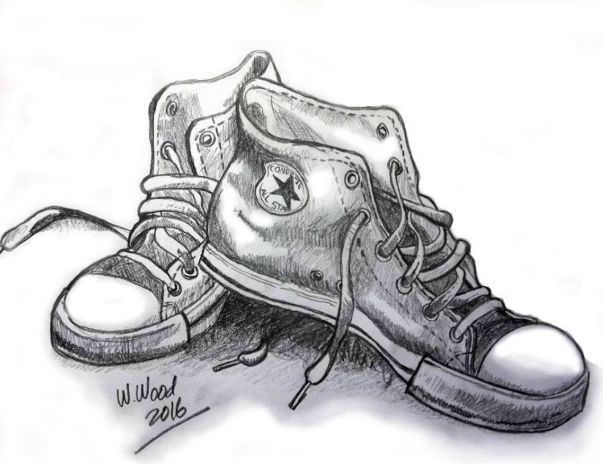 Detail Sketsa Sepatu Converse Nomer 24