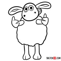 Sketsa Shaun The Sheep - KibrisPDR